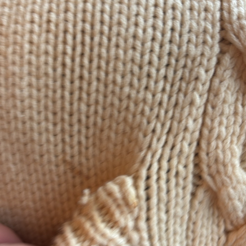 Burberry Cable knit scarf shawl wrap pockets - Picture 7 of 12